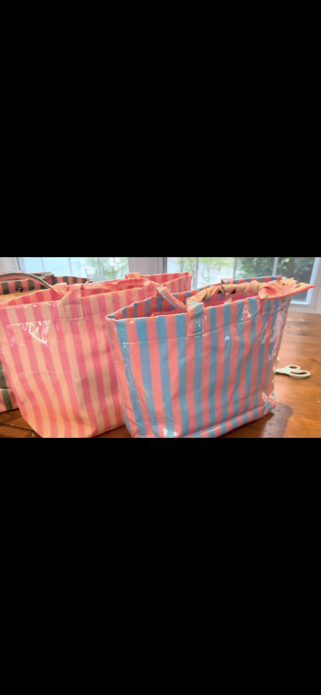 Striped tote add on